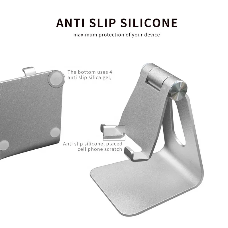 Small Size New Arrival Adjustable Foldable Z4a Aluminum Alloy Metal Tablets Mobile Phone Holder Stand for iphone 11 12 Pro Max