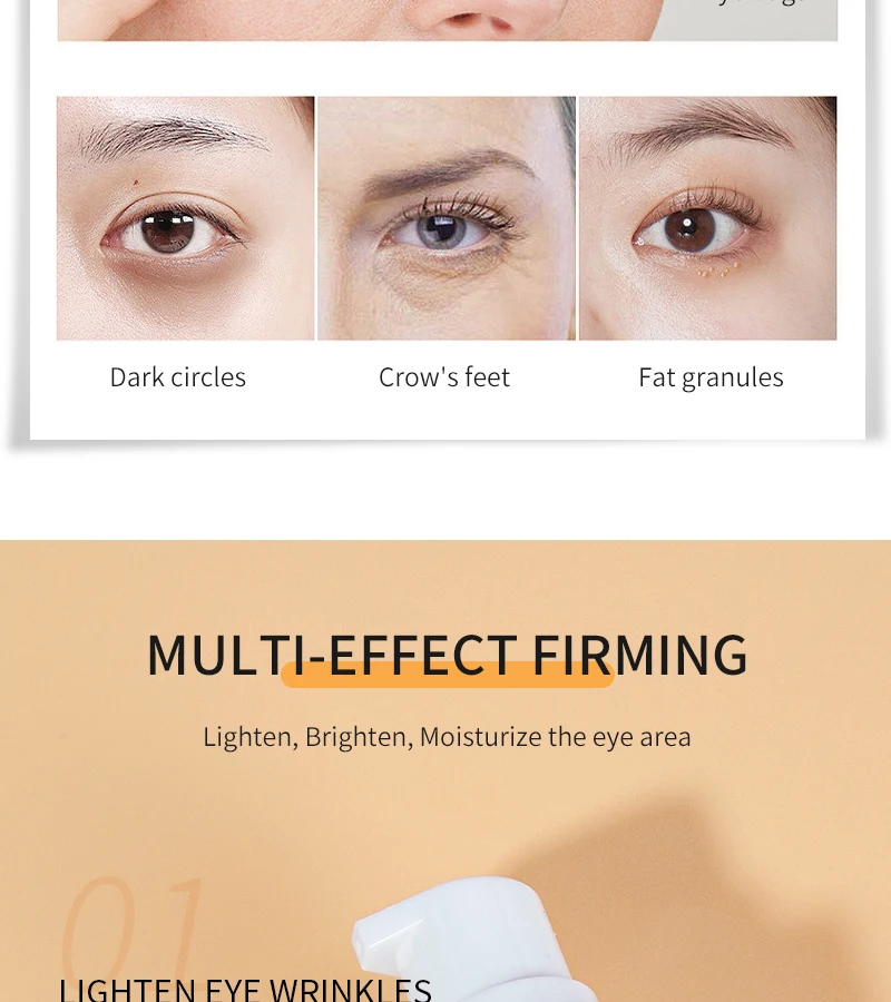 Peptide Black Clear Instant Ageless Eye Cream Instant Eye Bag Removal