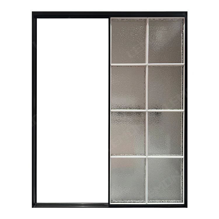 Narrow Frame Wardrobe Sliding Door System Double Tempered Glass Partition Slide Doors Sliding Double Glass Doors for Home