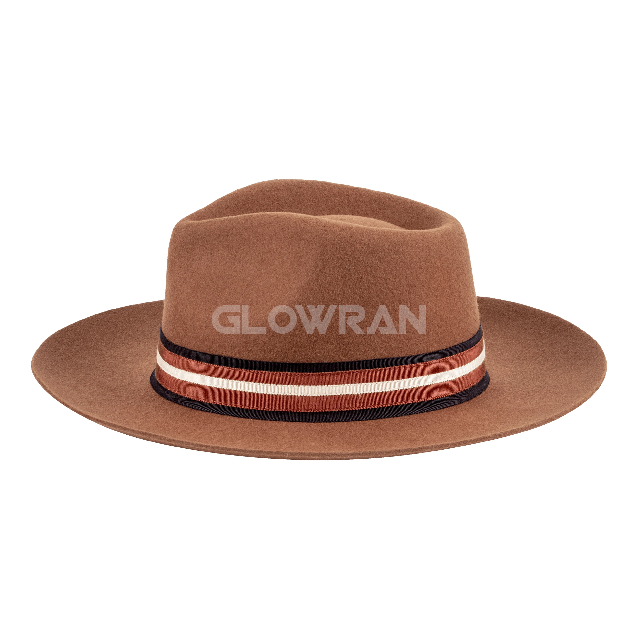 Glowran Wholesale Unisex Western Felt Fedora Winter Hats With Custom ...