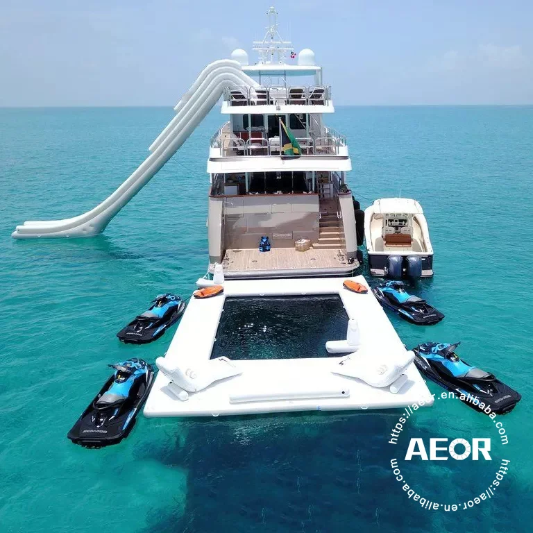 Floating Ocean Sea Swimming Pool Inflatable Pool For Yacht With Net