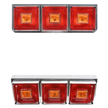 21 Inches Rear running water taillights 12-24V turn brake lights Truck explosion flashing taillights  electronic taillights