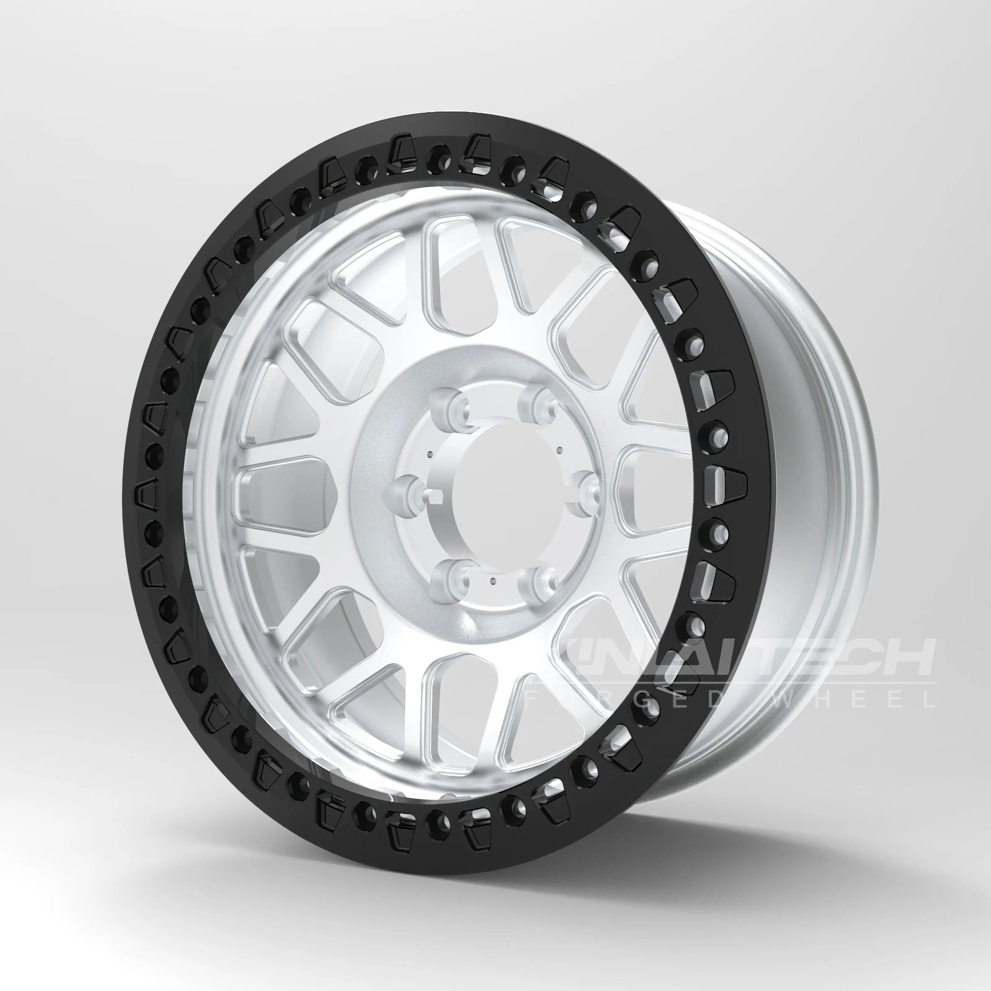 XL Custom 4x4 Forged Beadlock Wheels 17-26 Inch 6x135 8x170 PCD for Ford F150 F250 Raptor Offroad Pickup Modification - Image 4