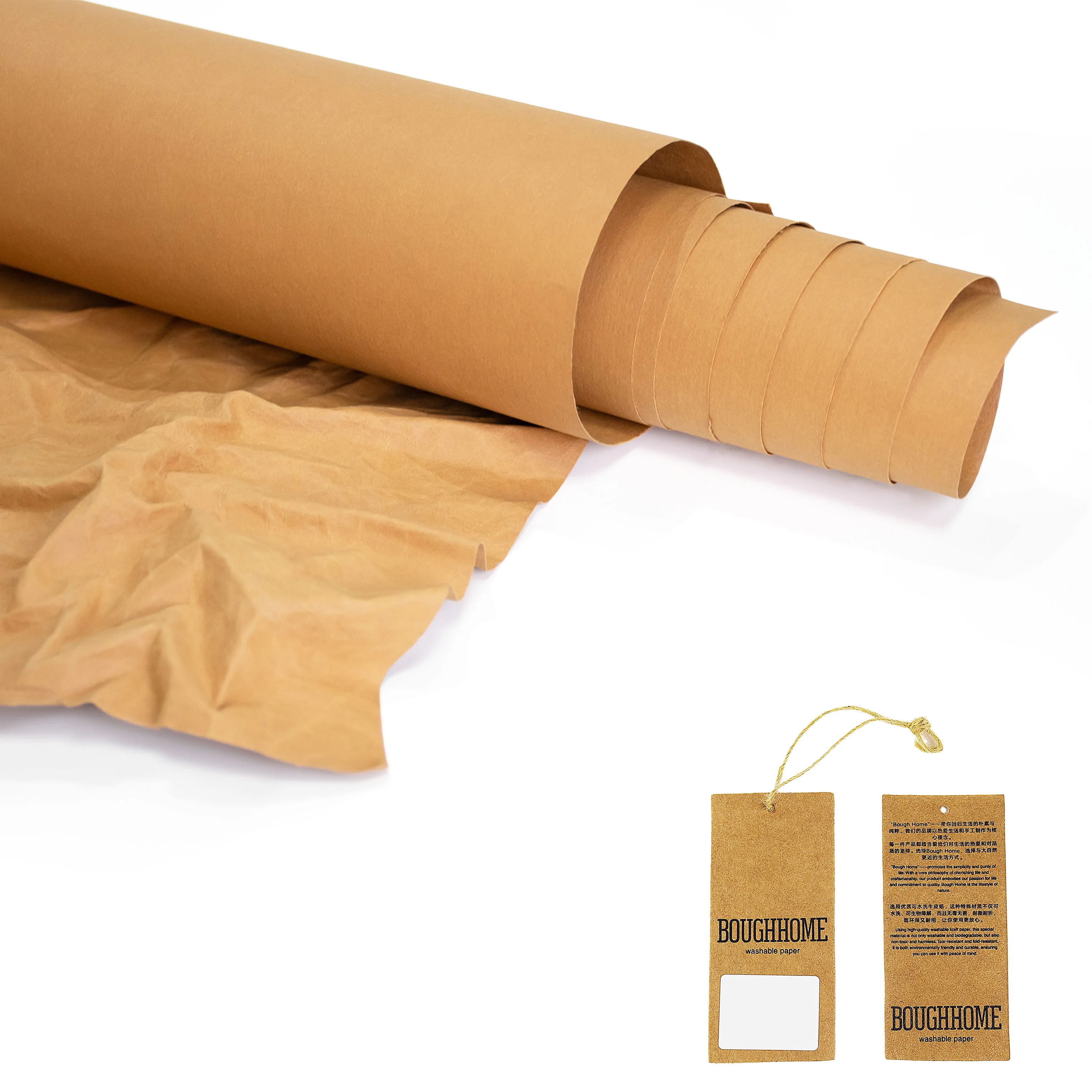 ZHICAI Recyclab Craft Material Printable Washable Kraft Paper Jacron Paper Sheet for Jeans Labels Organizer Women Shoulder Bag