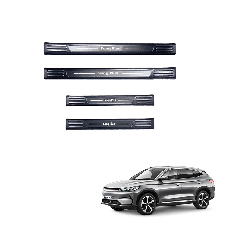 Door Guard Protection Plate Outer Threshold Plate Sticker Step Sill Protection For BYD Song Plus Car Door Edge Guard
