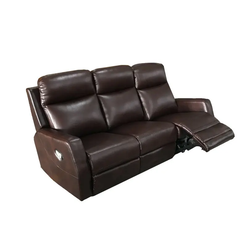 4 seater black leather recliner sofa