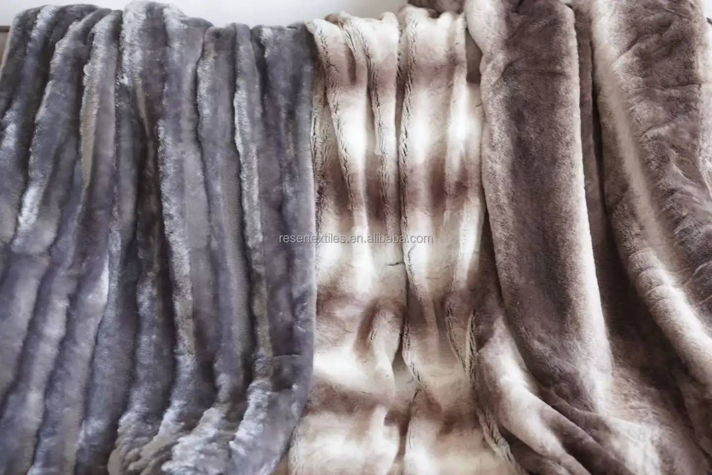 Fluffy Soft Brushed Solid Fleece Throw Blanket Sherpa Plush Warm Mink Thick Faux Fur Eco-Friendly Machine Wash Bed Modern