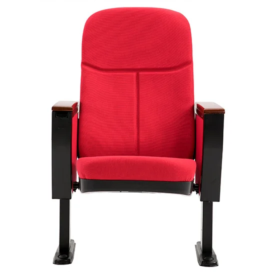 ZOIFUN Free Design Amphitheater Lecture Hall Seat Plastic Cinema Theater Furniture Church Auditorium Chair With Writing Tablet