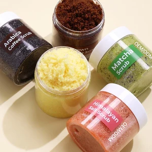 Organic Sea Salt Matcha Brown Sugar Coffee Turmeric Facial Body Scrub Vegan Whitening Pearl Charcoal Bath Avocado Peach Sale