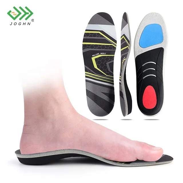 JOGHN Hard Orthopedic Adjustable Sports Foot Support Cycling Insole Sublimation Printing Insole Graphene Jumping Insole