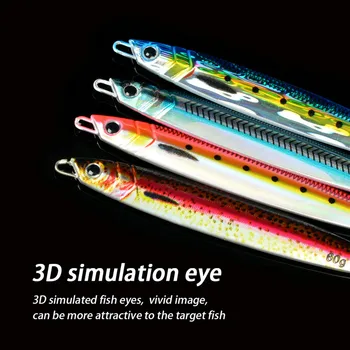 TL 3D Printed Mackerel-Style 40g/60g/80g 150g Fast-Sinking Slow-Rolling Metal-Plated Lead Fish Sea Fishing Artificial Hard Bait – Metal Jig – view 5