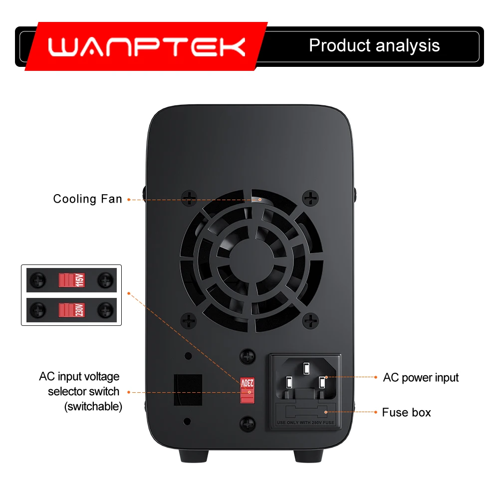 Wanptek WPS305H 0-30V 0-5A 150W 可変ラボ用スイッチングDC安定化電源