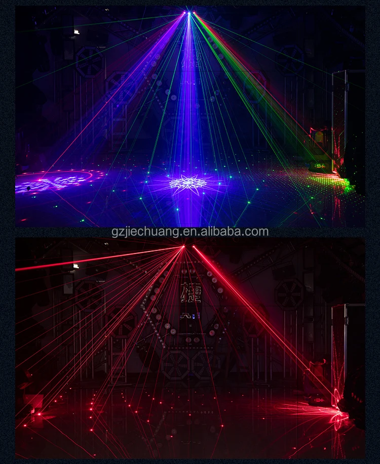Disco Laser Light 9 Eye Rgbw Dj Party Projector Beam Lights Voice