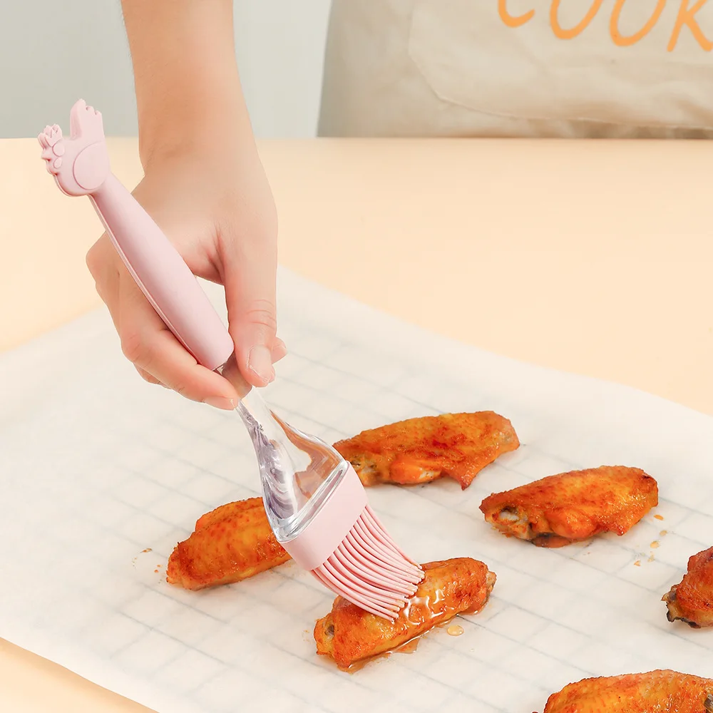 product heat resistant kitchenware silicone pastry spatula basting brush whisk set for cooking baking mixing-5