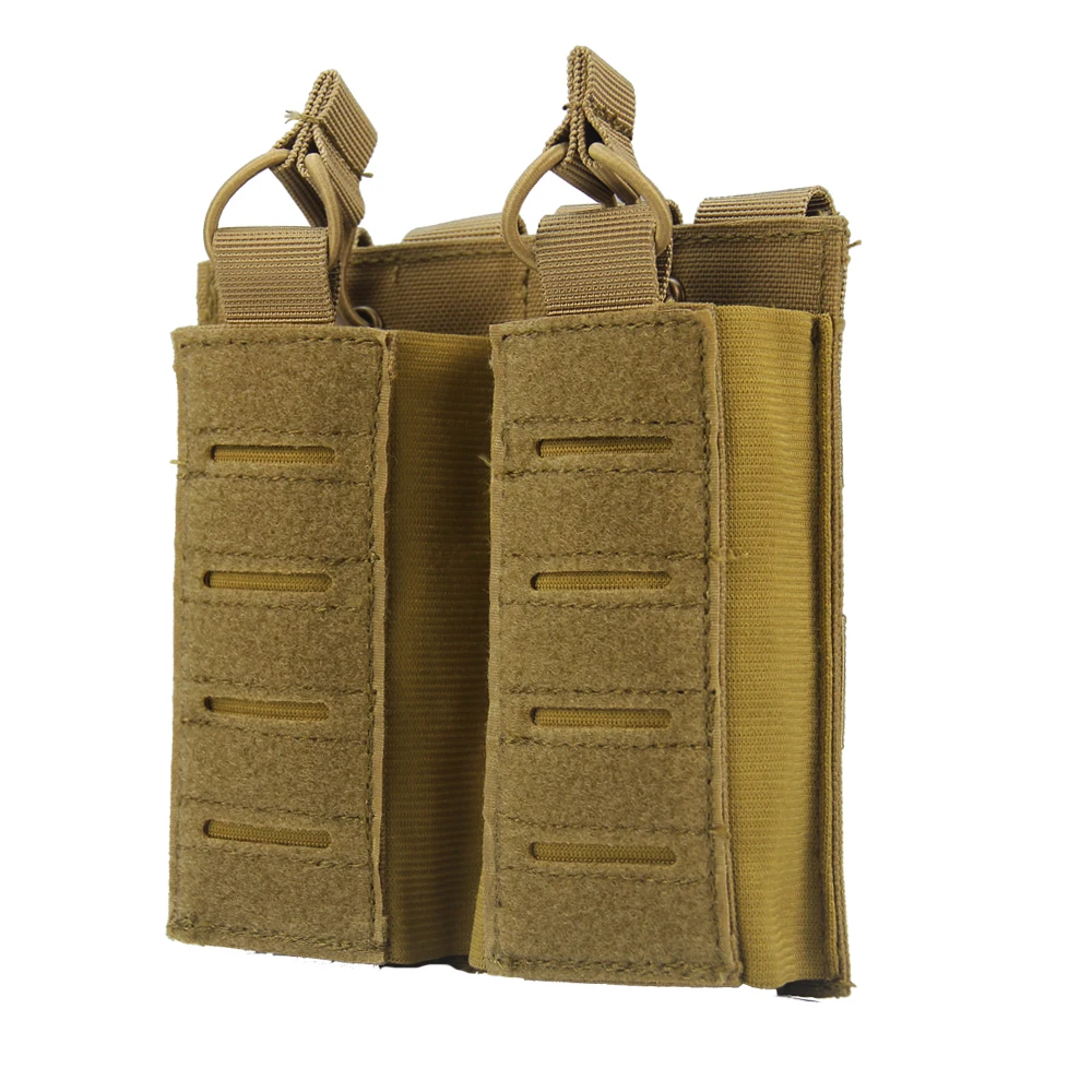 Pistol Rifle Single Magazine Pouch Elastic Kangaroo MOLLE Pouch WalkieTalkie Bag 