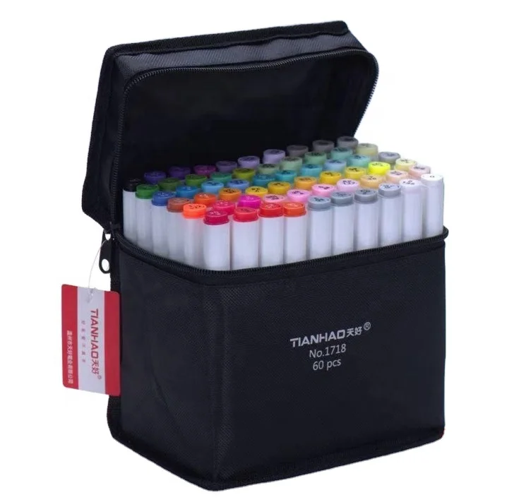 Высококачественные художественные маркеры на спиртовой основе 168 цветов широкие и Тонкие Двойные наконечники набор нетоксичных маркеров для рисования скетчей