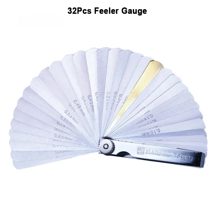 Stainless Steel Feeler Gauge 0.040.88mm Detachable Single 32pcs / Set