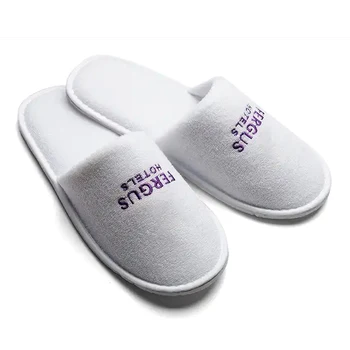 White Guest Eva Soles Hotel Spa Slippers Custom Logo Wholesale ...