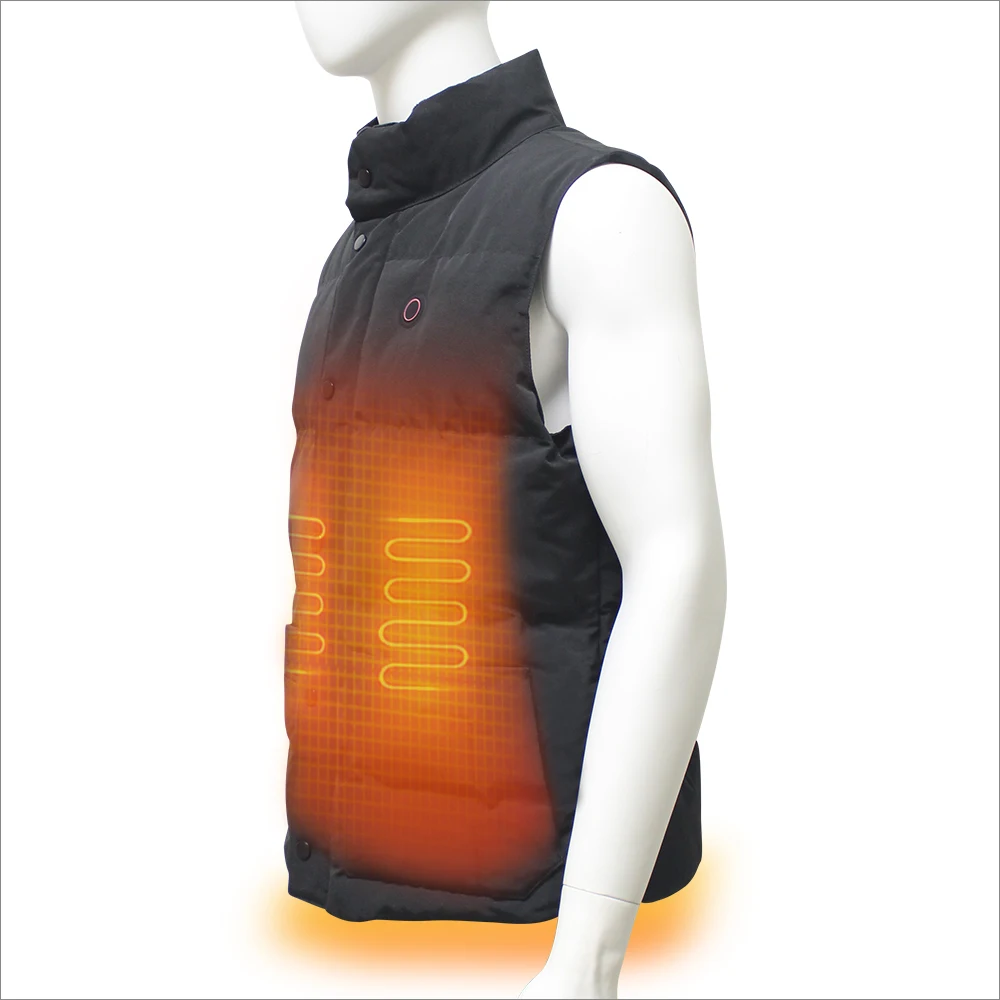 Battery Powered 5v 7.4v Men's Xl Puffer Heated Vest Lightweight Knitted