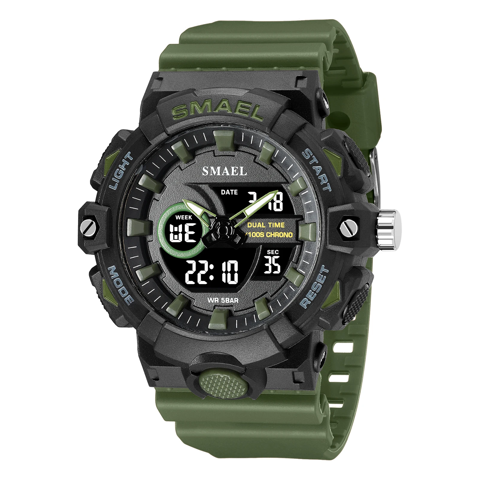 SMAEL Dual Display Men's Digital Watches Waterproof Sports Watch