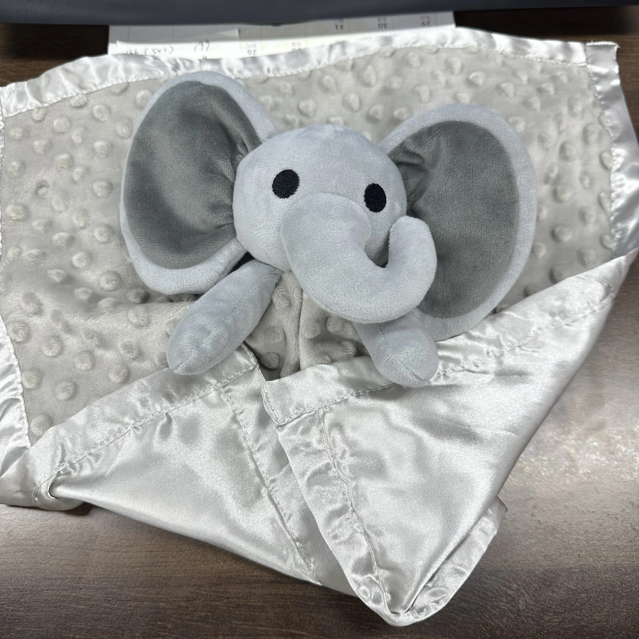 Customization Lovey Blanket Baby Comforter Knit Baby Elephant Blanket