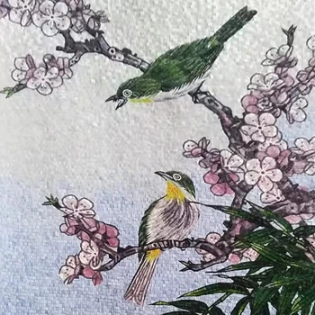 Customized Modern Flowers And Birds Pattern Art Mosaic Design Wall Mural Decoration Glass Mosaic Mural Pattern Tiles