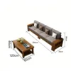 Four-seater long coffee table