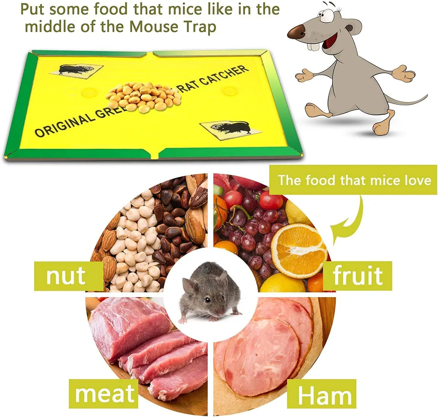 Large Mouse Glue Traps With Enhanced Stickiness Rat Mouse Traps Flying Snake Mouse Traps Sticky Pad Board