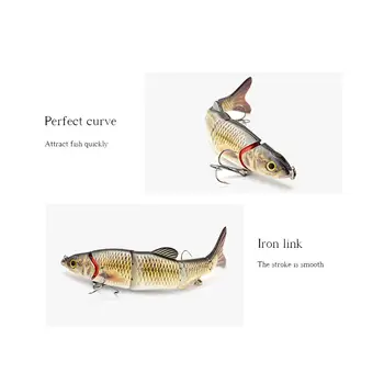 Cheery Five Section Bionic Artificial Hard Bait for Carp ODS LURE XY-1003 ABS Material Freshwater Bottom Fishing Casting Hooks – Hard Lure – view 5
