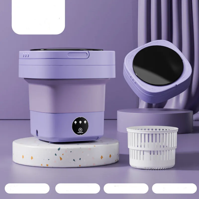 Portable 8L All-In-One Washer Dryer Mini Household 2KG Washing Machine  1-Year Warranty Free Shipping Electric Manual US Plastic