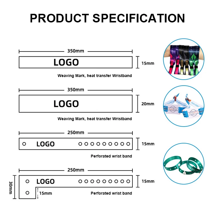 Soft NFC RFID PVC Wristband Waterproof 13.56mhz Disposable For Waterpark