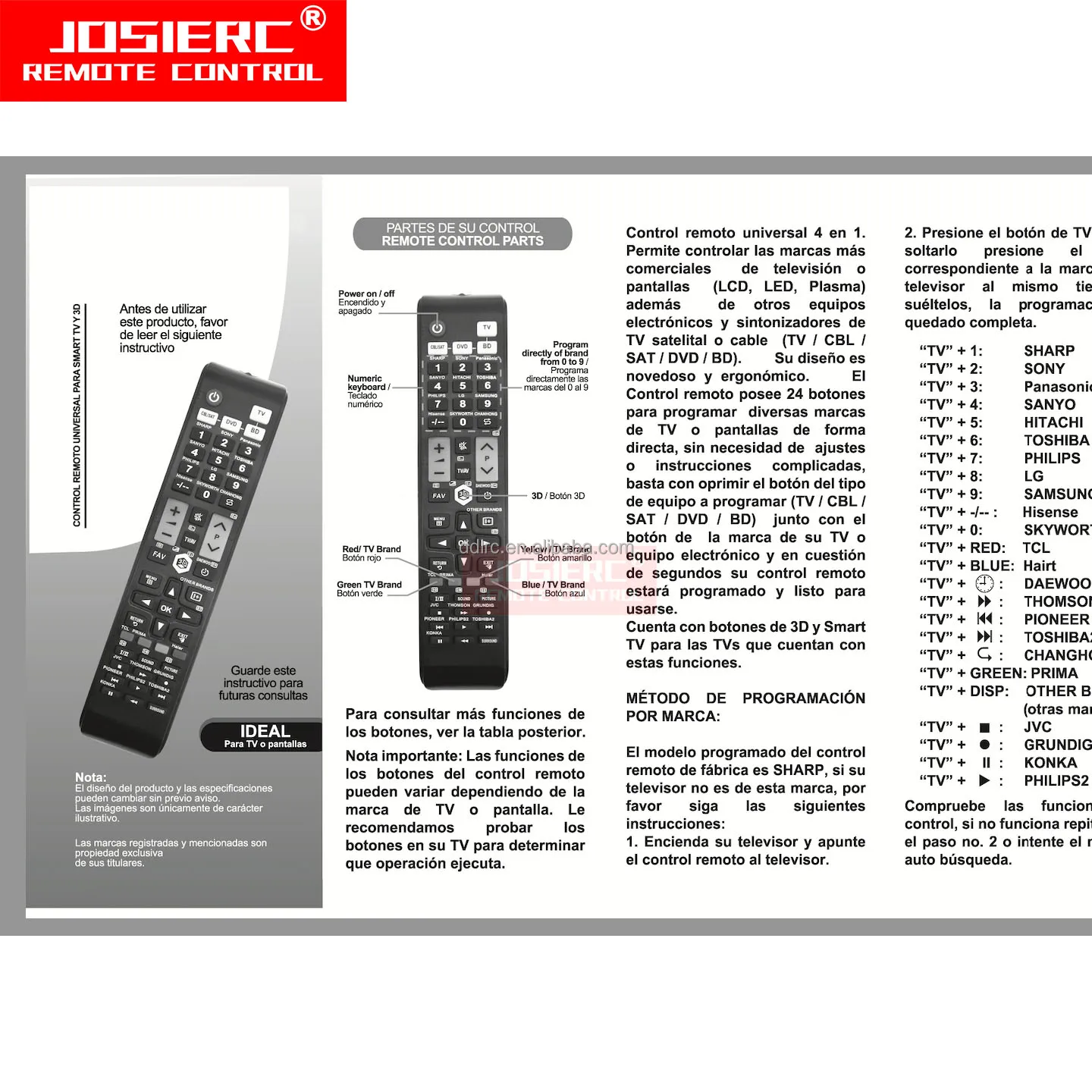 Control Remoto Universal Lcd,Led RM-L1080 – TJ ELECTRONICA, Electronica en  general