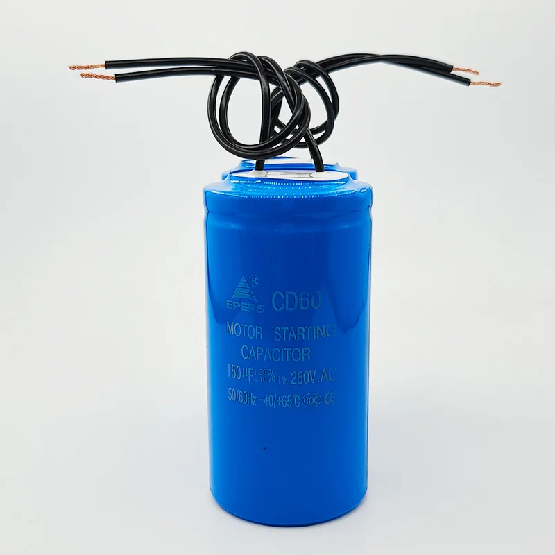 Motor Start Capacitor with Wire 250V 100uF 150uF 200uF 250uF 300uF 350 400 450 500MFD Starting Capacitor for Washing Machine Fan