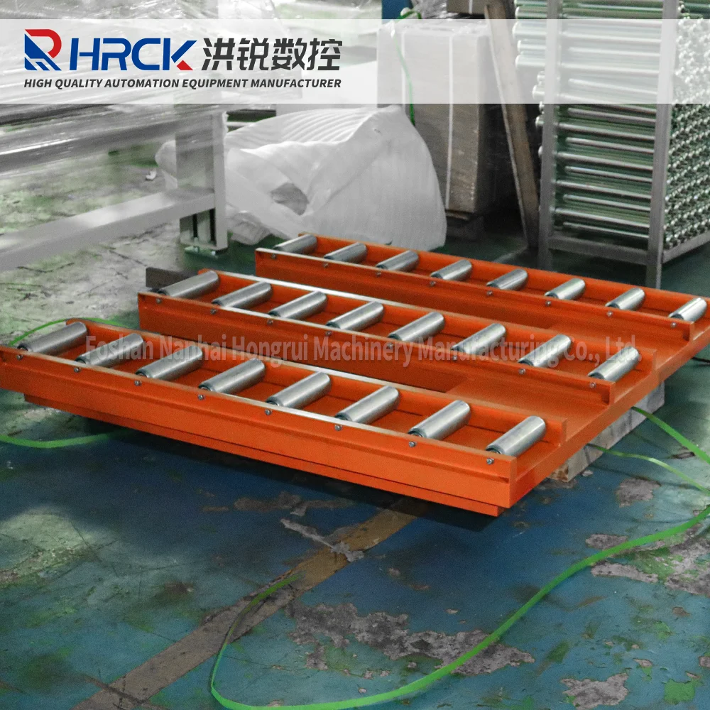 Hongrui 1T upright scissor lift with Roller Top Hydraulic Lift