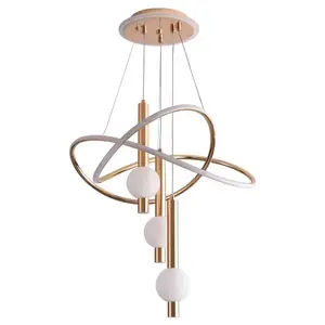 Nordic Style Adjustable Height LED Chandelier for Home & Restaurant Creative LED Lamps Hanging Decorative Lustre for Living Room