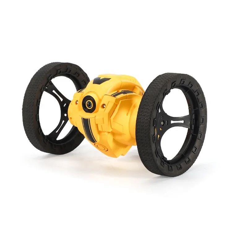 Jinming 2.4Ghz WIFI Remote Control Bounce Car with Light and Music Multifunction RC Stunt Car with Camera
