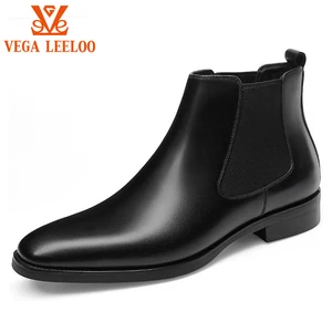 Classic Trendy Chelsea Men Dress Boots Famous Quality Casual Ankle Boots Genuine Leather Customized Plus Size for Men