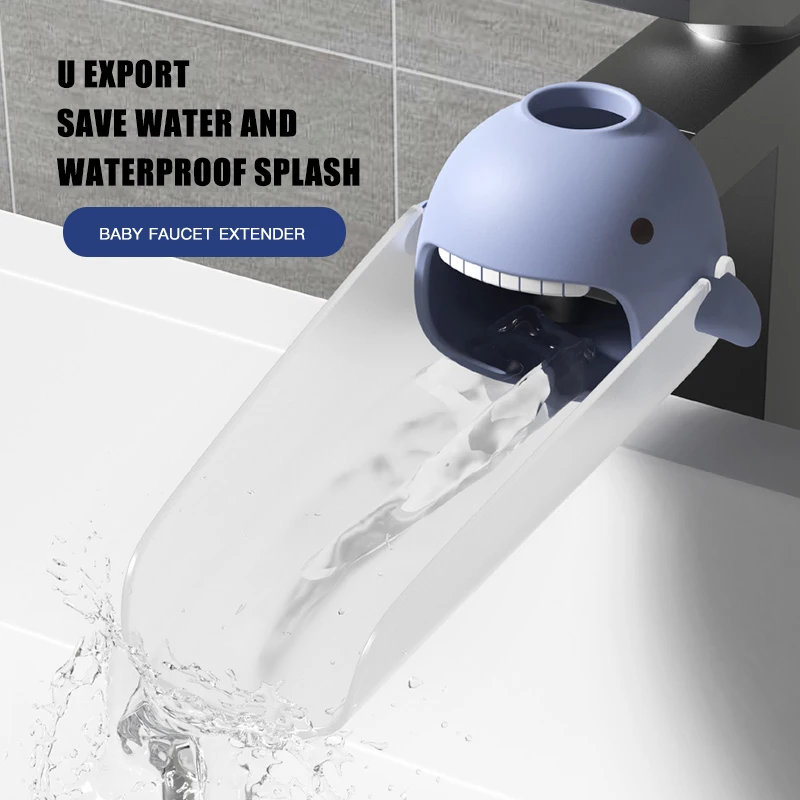 Cartoon Design Baby Hand Washing Assistant Baby Faucet Extender Silicone Children's Splash-Proof Water Device