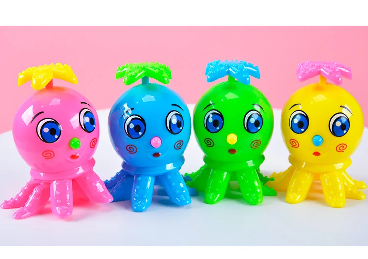 亚马逊热销流行迷你塑料教育章鱼发条玩具