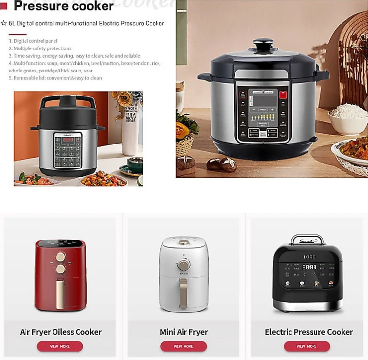 Ce Cb Gs 5l/6l Stainless Steel Multi Functional Rice Pressure Cooker