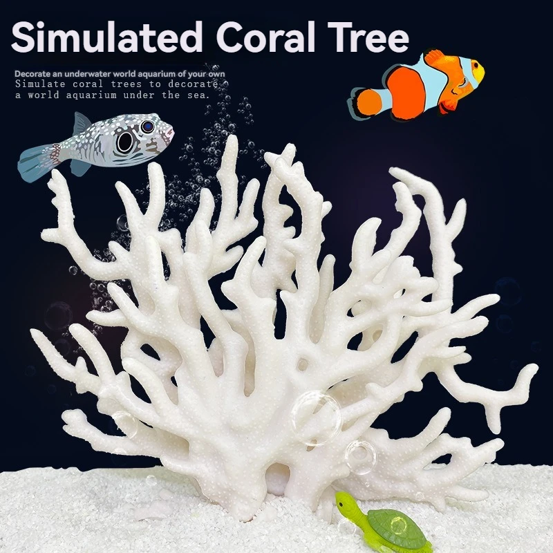 USMILE New Release Multi Colors Plastic Fish Tank Aquarium Accessories Landscaping Decoration 14cm Artificial Coral Tree