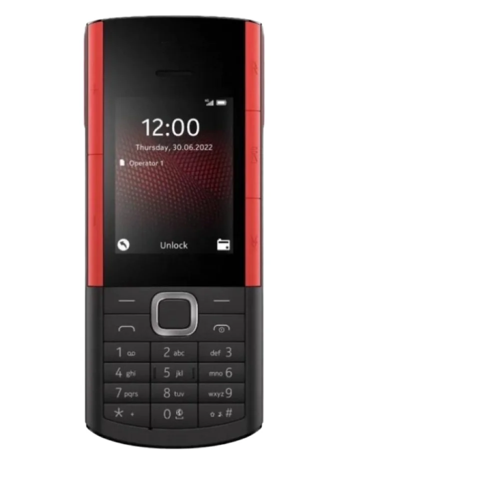 5710 (2022 Version) Dual SIM Card 2G Keypad Mobile Phone with Keyboard Supports Spanish French German-New Used FM