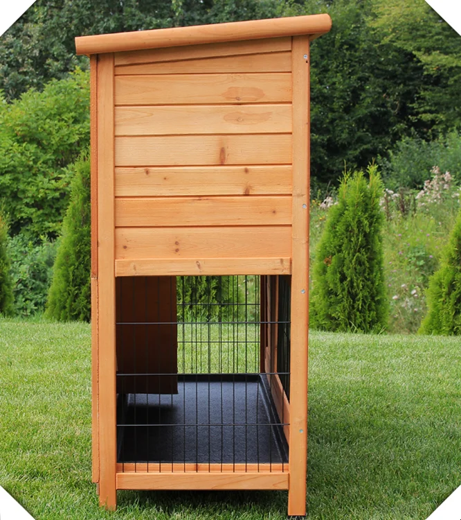 Large Wooden Rabbit Hutch Two Layer Wire Pet House Cage for Puppy Dog Wholesale Customized Pet Cat Rabbit Cage