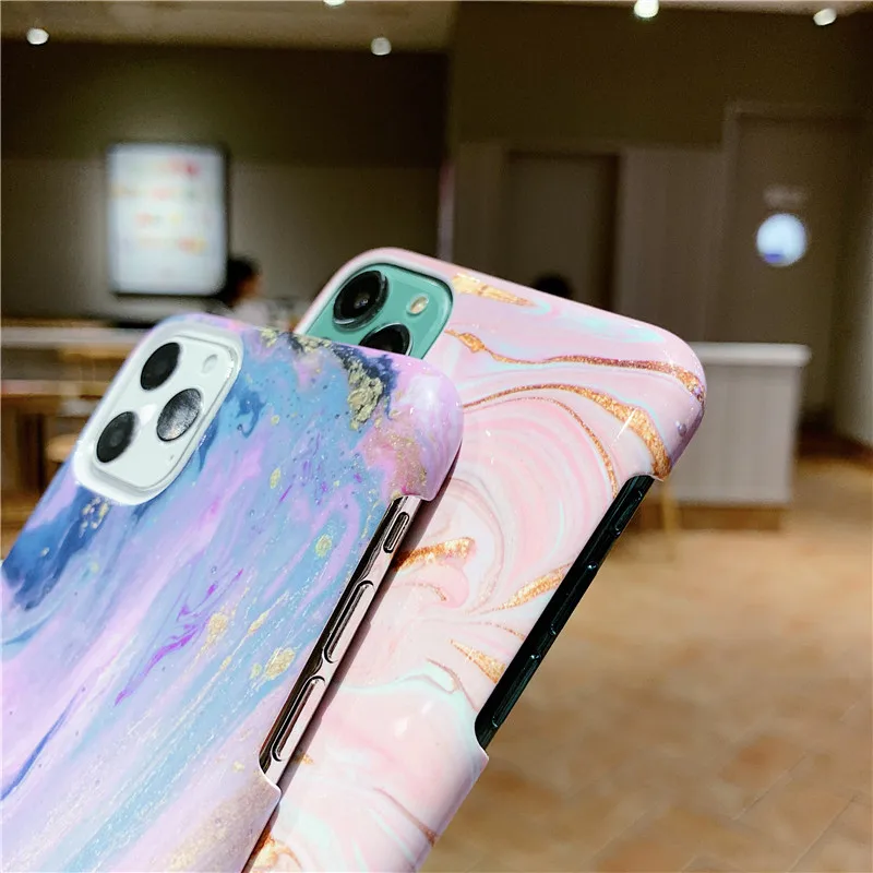 Marble Iphone 11 Velvet Case Velvet Caviar Holographic Black - Main Image