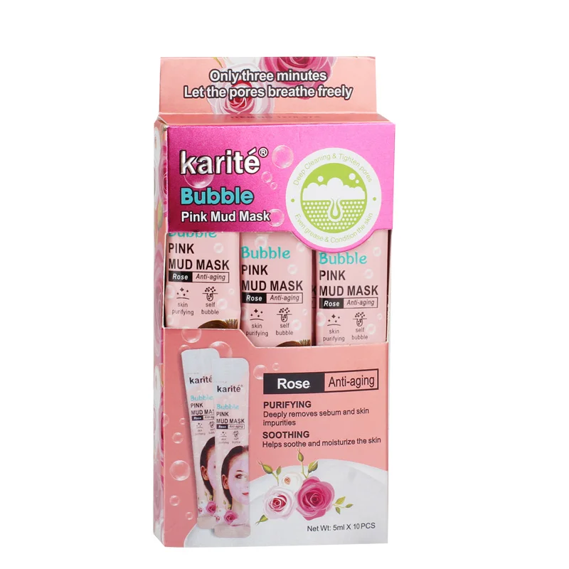 Karite органические розовое Пышное грязевая маска для лица антивозрастной увлажняющий уход за