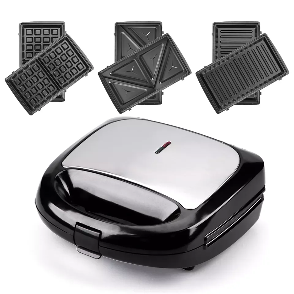 Mini Waffle Maker Detachable Breakfast Sandwich Maker Toaster 3 In 1