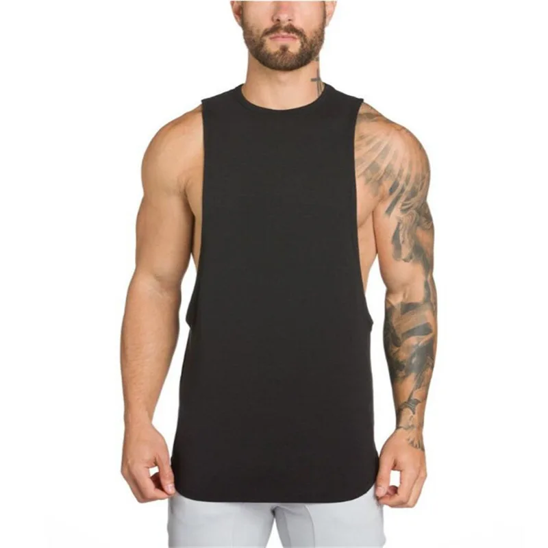 Men Workout Tank Tops Summer Bodybuilding Active Wear Sleeveless Plain ...