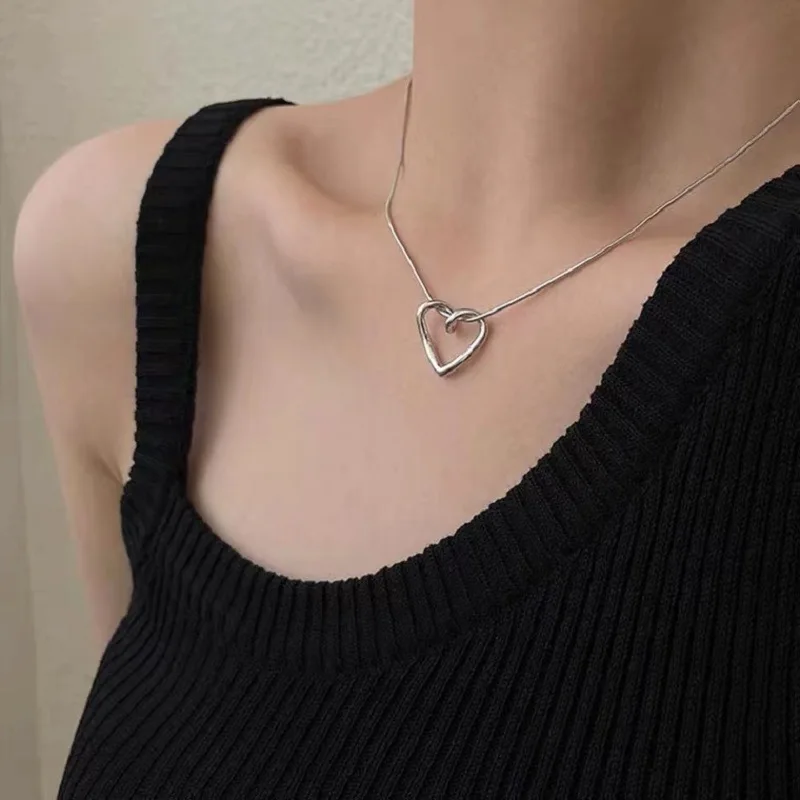 Cute Necklaces Long Chain, Pendant Necklaces Girls Heart