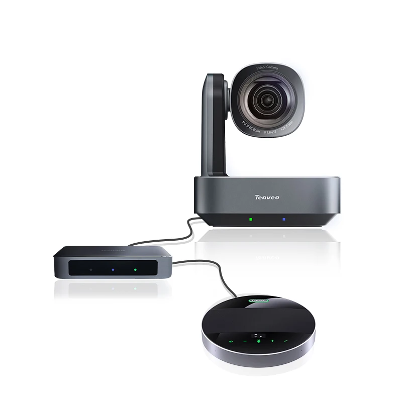 All in One Solution 4K UHD Video Conference System Conference Kits 4K 12x Optical Zoom Camera Bt Speakerphones for Zoom Meeting