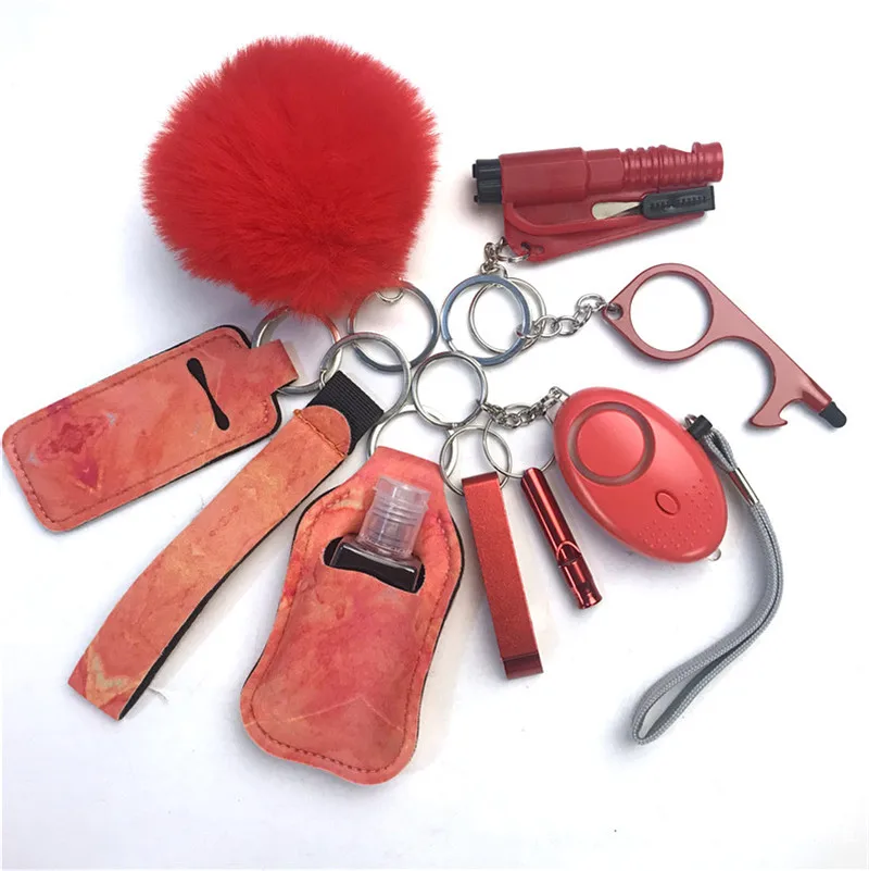Оптовая продажа, брелок для самообороны, бесплатно, набор брелоков для самообороны «сделай сам» для женщин, рекламные брелоки